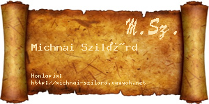 Michnai Szilárd névjegykártya
